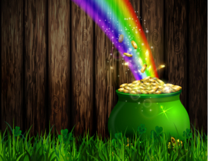 rainbow with pot of gold